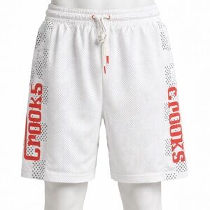 Crooks & Castles Men’s White Mesh Athletic Shorts